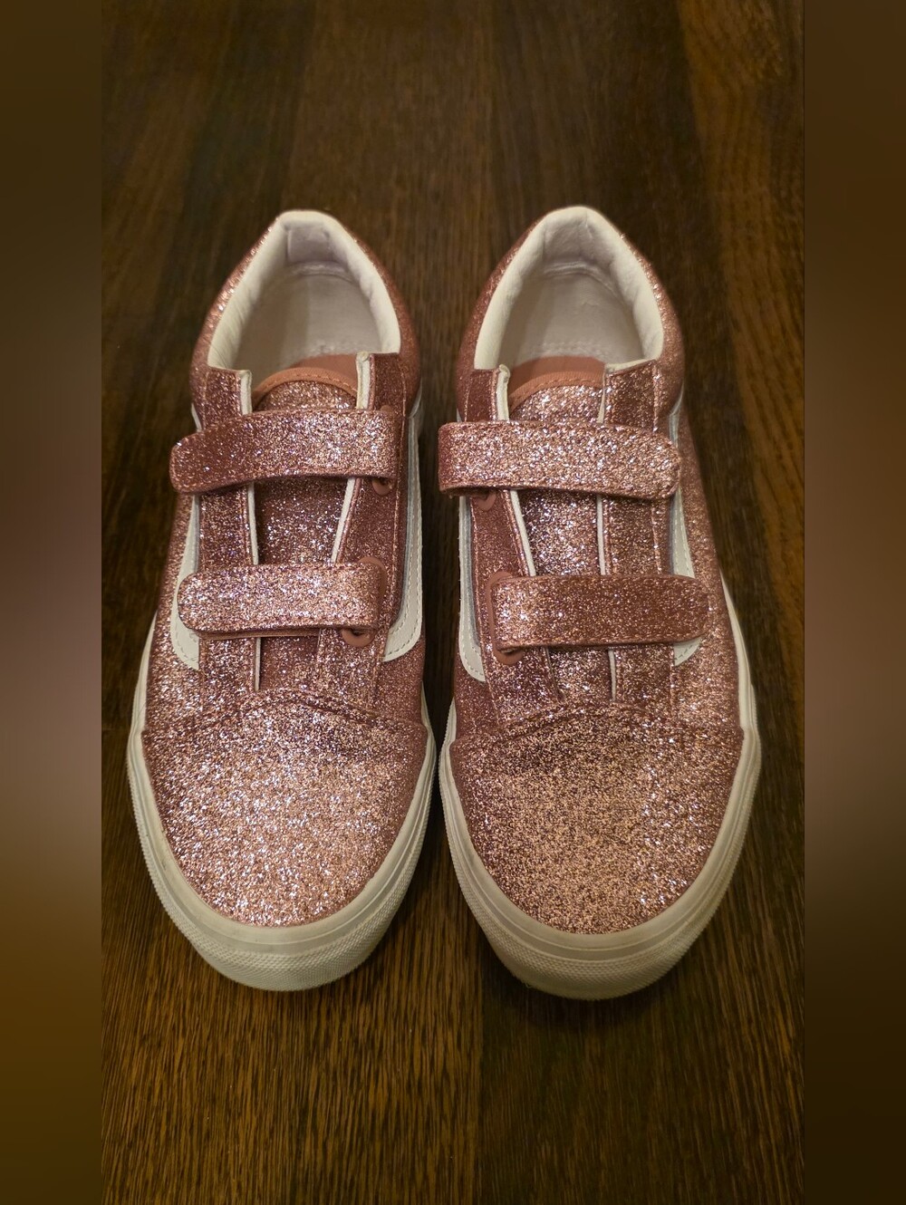 Vans Kids Glitter Velcro Sneakers - Rose Pink